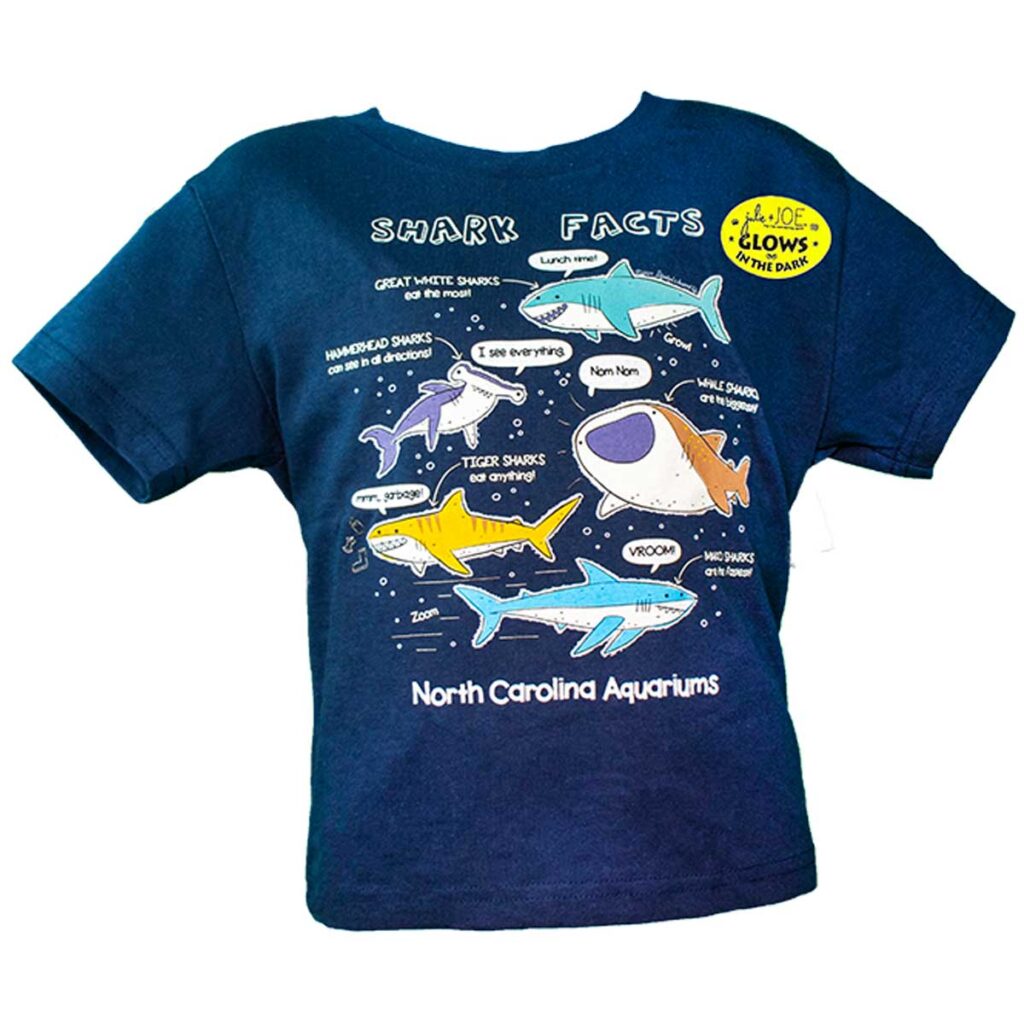 “Whimsy Shark Facts” Toddler Tee | North Carolina Aquarium Society